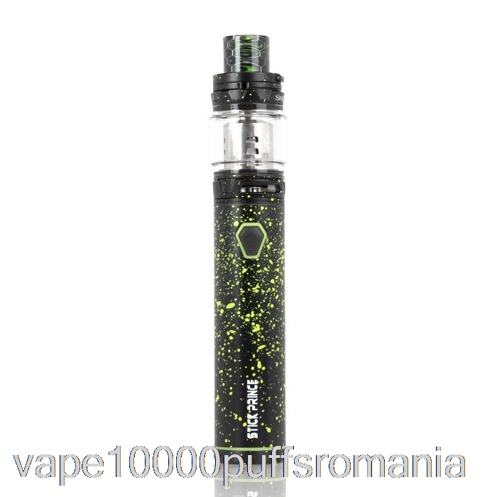 Kit Vape Romania Smok Stick Prince - Stil Stilou Tfv12 Prince Negru Cu Spray Verde